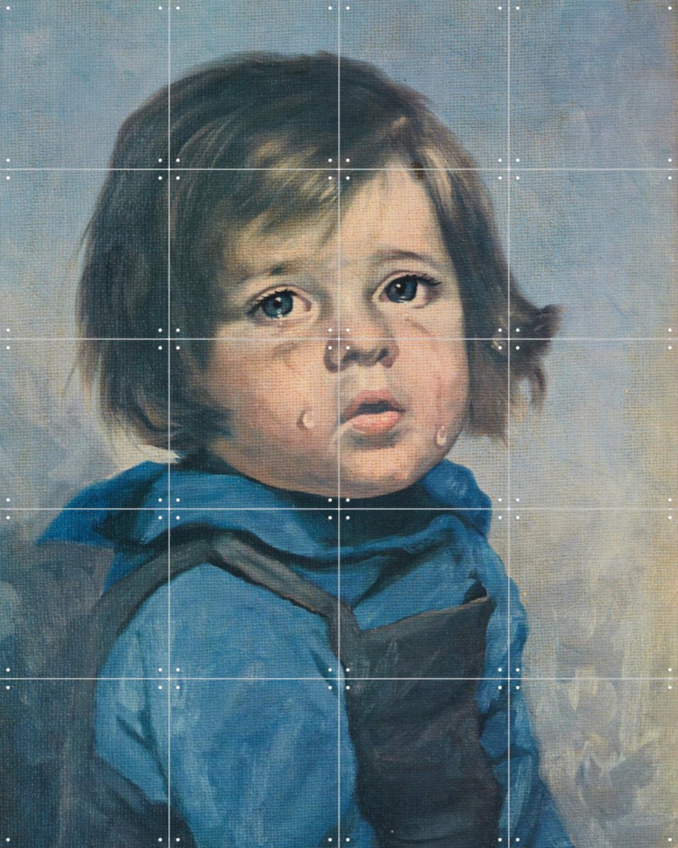 IXXI Zigeunerjongetje II, Made by IXXI - 80 x 100 cm - Gratis ophangtool - Grote wanddecoratie en posters - Vintage, Klassiek, Portretten