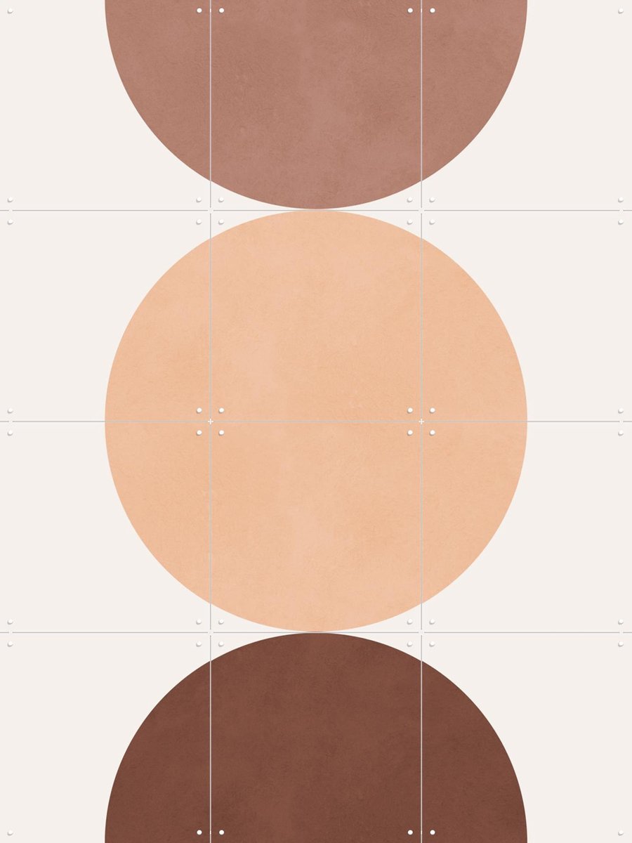 IXXI Circle composition 14, Vitor Costa & Various - 60 x 80 cm - Gratis ophangtool - Grote wanddecoratie en posters - Minimalisme, Abstract, Grafisch