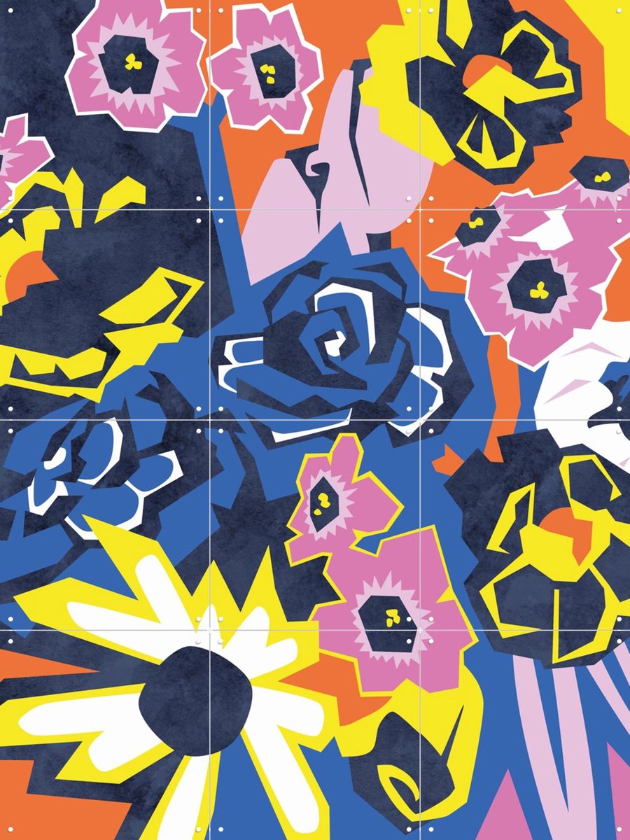 IXXI Flashback, Megan Gallagher - 60 x 80 cm - Gratis ophangtool - Grote wanddecoratie en posters - Abstract, Speels, Digitale Kunst, Fantasierijk