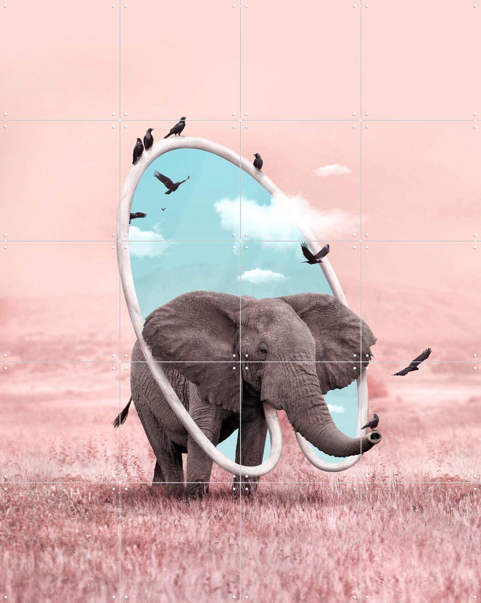 IXXI Dream Carrier, Julien Tabet - 80 x 100 cm - Gratis ophangtool - Grote wanddecoratie en posters - Fotografie, Surrealisme, Digitale Kunst, Speels