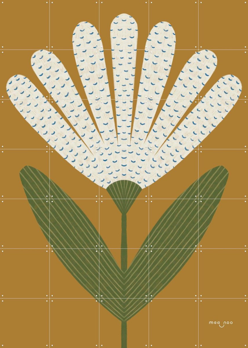 IXXI Margriet, Maa-noo - 100 x 140 cm - Gratis ophangtool - Grote wanddecoratie en posters - Kleurrijk, Illustraties, Kinderkamer, Babykamer, Bloemen