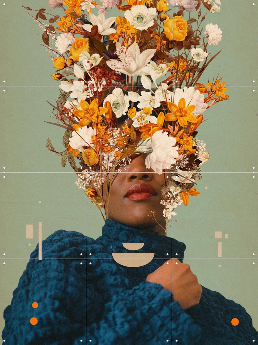 IXXI You are my Sage Dreamfield, Frank Moth - 60 x 80 cm - Gratis ophangtool - Grote wanddecoratie en posters - Kleurrijk, Collage, Digitale Kunst