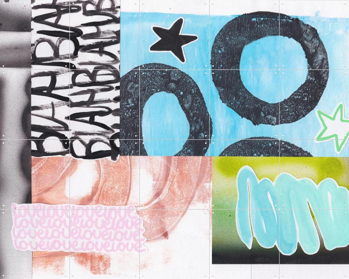 IXXI Spray can Shuffle, Henriette Visscher - 100 x 80 cm - Gratis ophangtool - Grote wanddecoratie en posters - Collage, Speels, Abstract, Gemengde