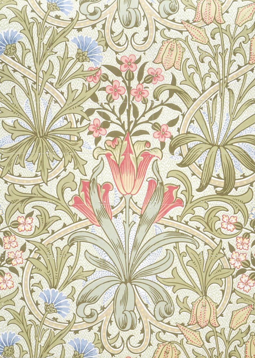 IXXI Woodland Weeds, William Morris & Victoria and Albert Museum - 100 x 140 cm - Gratis ophangtool - Grote wanddecoratie en posters - Kleurrijk,