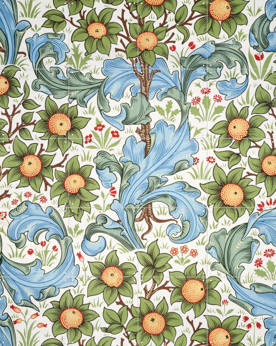 IXXI Orchard, William Morris & Victoria and Albert Museum - 80 x 100 cm - Gratis ophangtool - Grote wanddecoratie en posters - Art Nouveau, Vintage