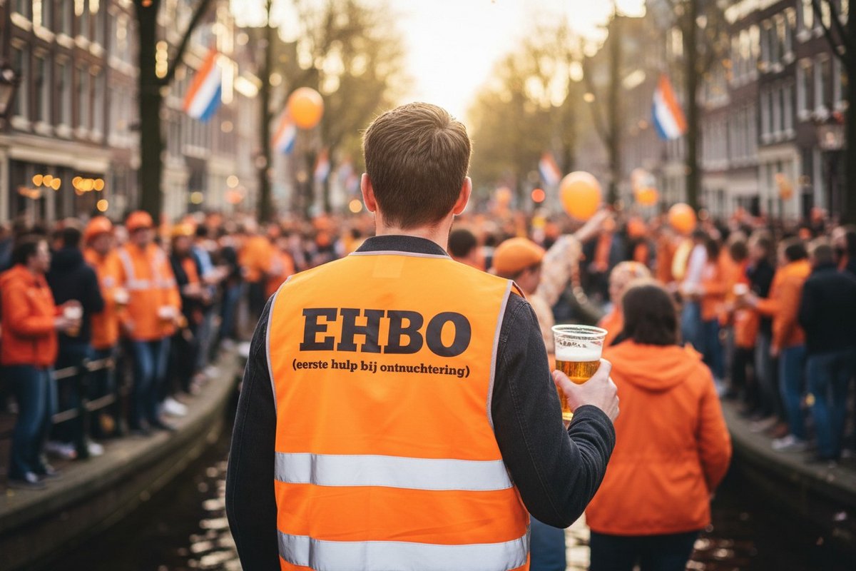Oranje hesje EHBO (eerste hulp bij ontnuchtering) - maat XXL - oranje - koningsdag - festival - carnaval