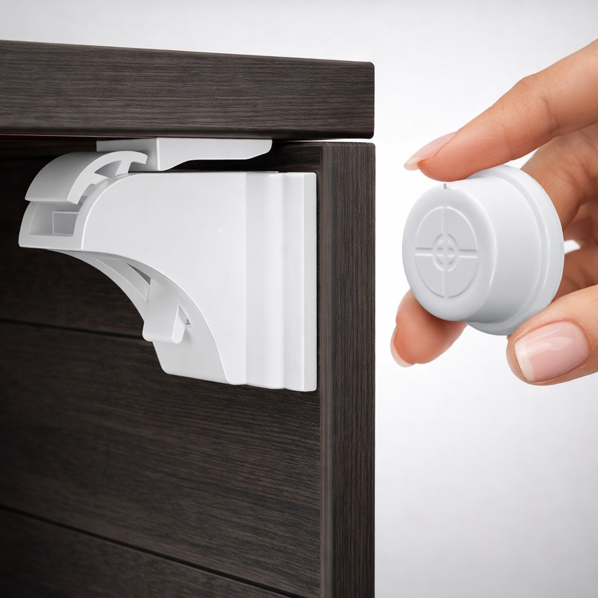 Magnetisch Kinderslot voor Kasten, Deuren & Lades – Set van 4 stuks en 1 Sleutel – Magneetslot - Onzichtbaar & Boorvrij - Kinderslot- Babyproof