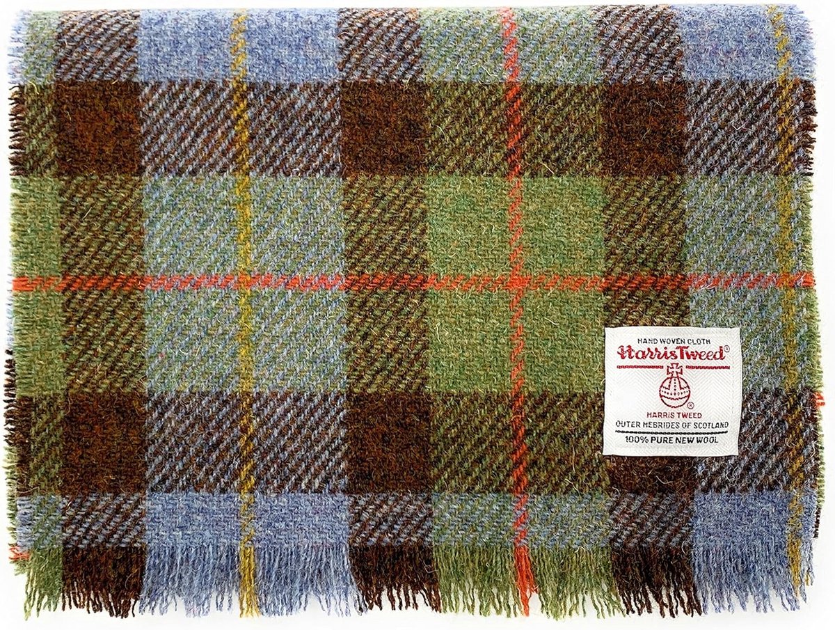 Warme Harris Tweed Sjaal met Franjes Uniseks
