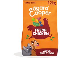 Edgard & Cooper Adult Hondenbrokken Voor Grote Honden, Verse Kip, 12Kg, Graanvrij Recept Met Natuurlijke Ingrediënten, Perfecte Vezelbalans