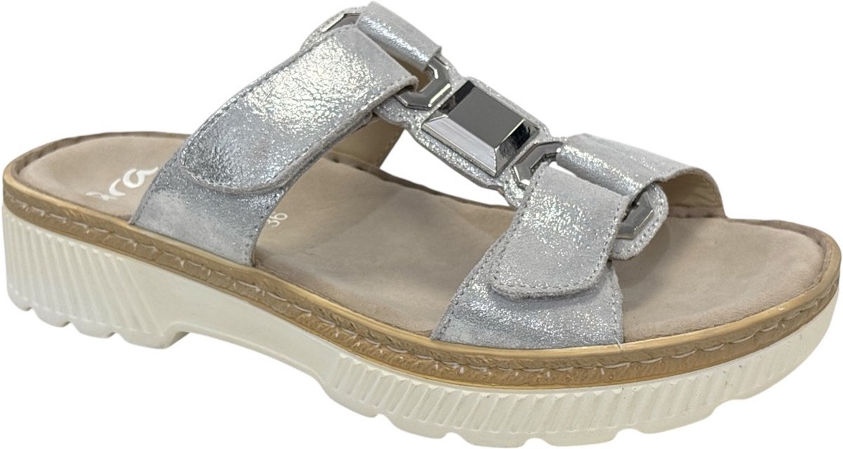 Ara -Dames - zilver - slippers & muiltjes - maat 38