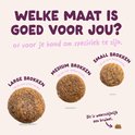 Drie maten Edgard & Cooper brokken: Large 18mm, Medium 14mm, Small 10mm.