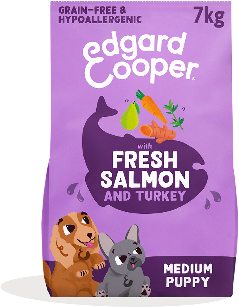 Edgard & Cooper Puppy - Hondenvoer - Zalm - Kalkoen - 7 kg