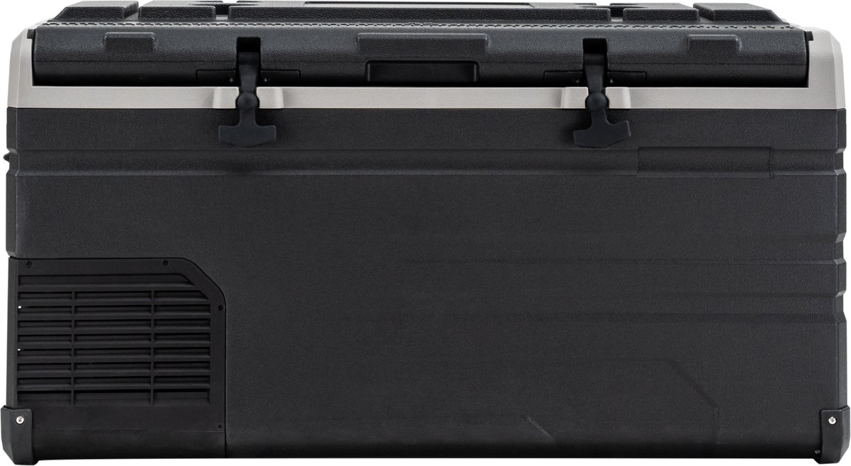 Steamy-E Single Zone Elektrische Compressor Koelbox - Single Zone - 96 liter - 12V en 230V - voor auto en camping - Zwart