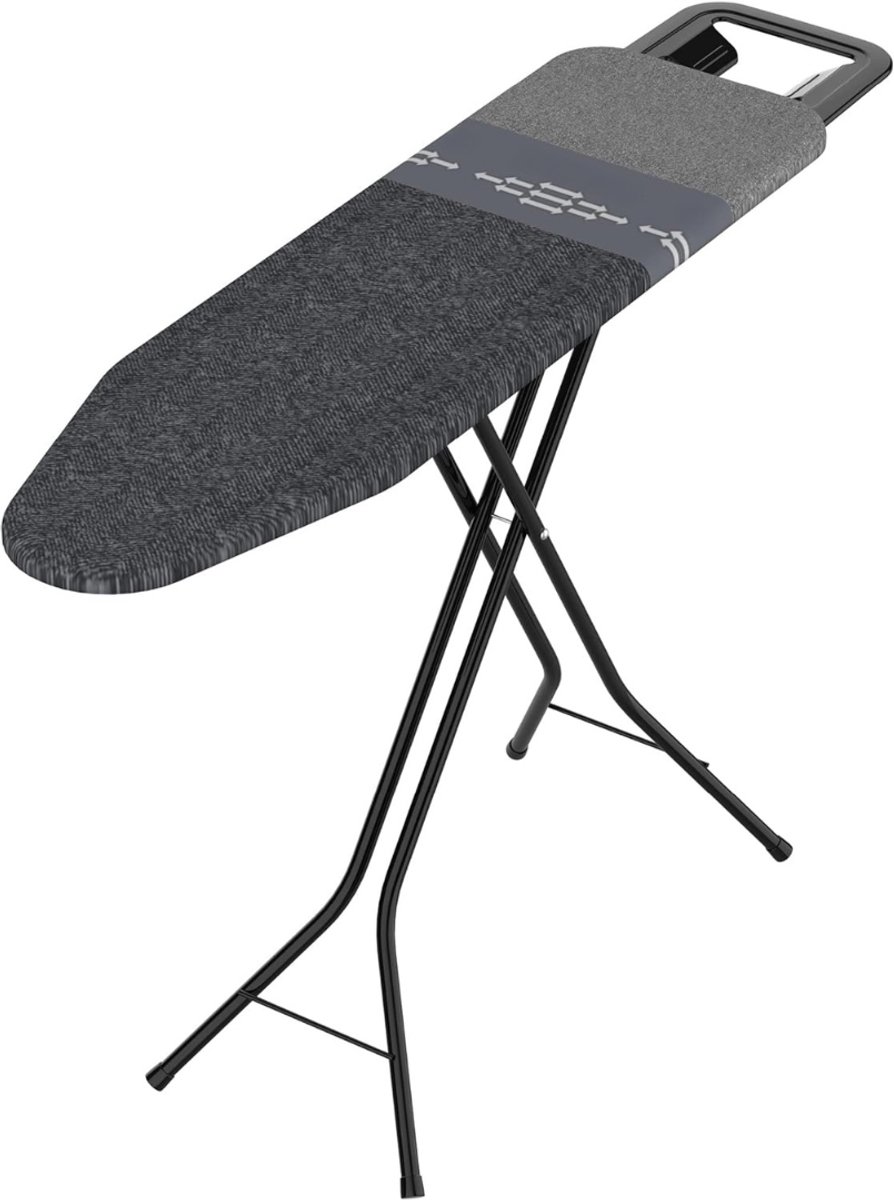 DVDSS® Strijkplank - In hoogte verstelbaar - Strijkoppervlak 120 x 38 cm - Zwart