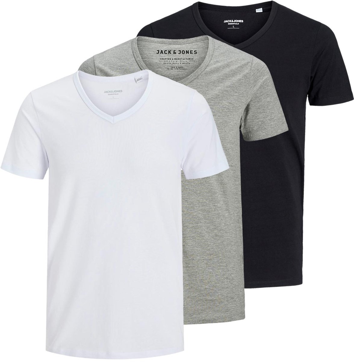 Jack & Jones Heren t-shirt 3 pack Essentials
