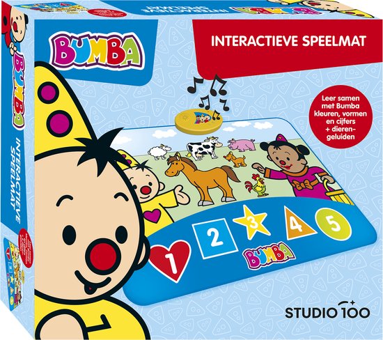 Bumba - Activity-Center - Interactieve speelmat met geluid - Dieren - 90 x 70 cm - Leer samen met Bumba kleuren, vormen en cijfers + dierengeluiden van Bumba — afbeelding 2
