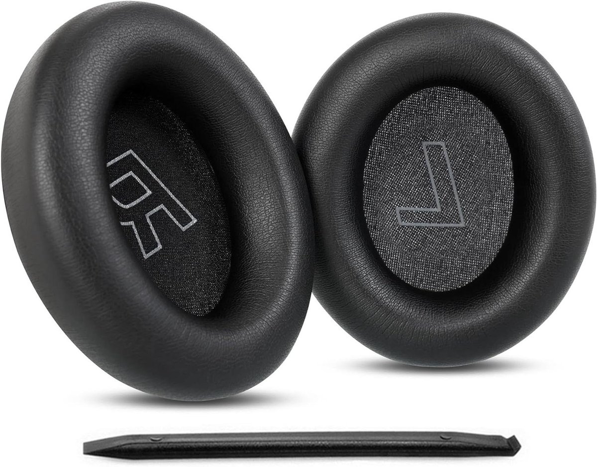 Oorkussens voor over-ear hoofdtelefoon - Zacht eiwit leer - Traagschuim - Zwart