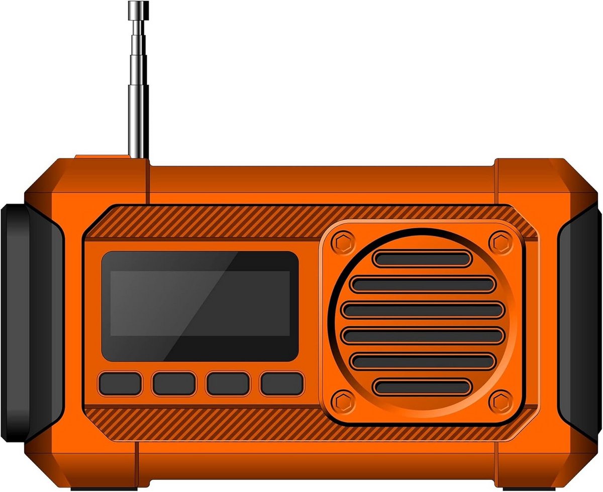Draagbare DAB+ FM Radio met Solar, Oplaadbare Batterij en Oplaadfunctie voor Mobiel