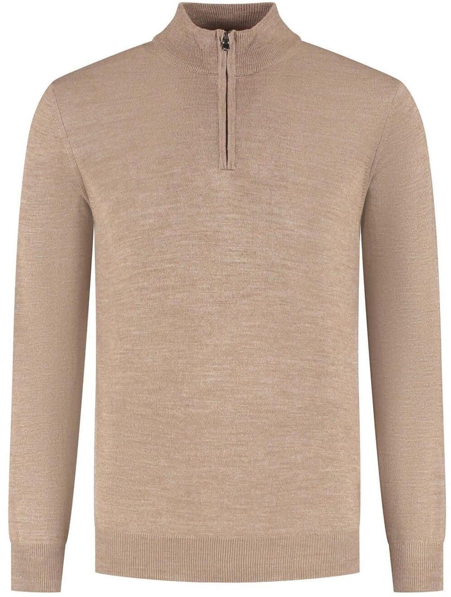 GENTS - Halfzip merinoblend muskat - Wol - Muskat - Maat 3XL/3XL