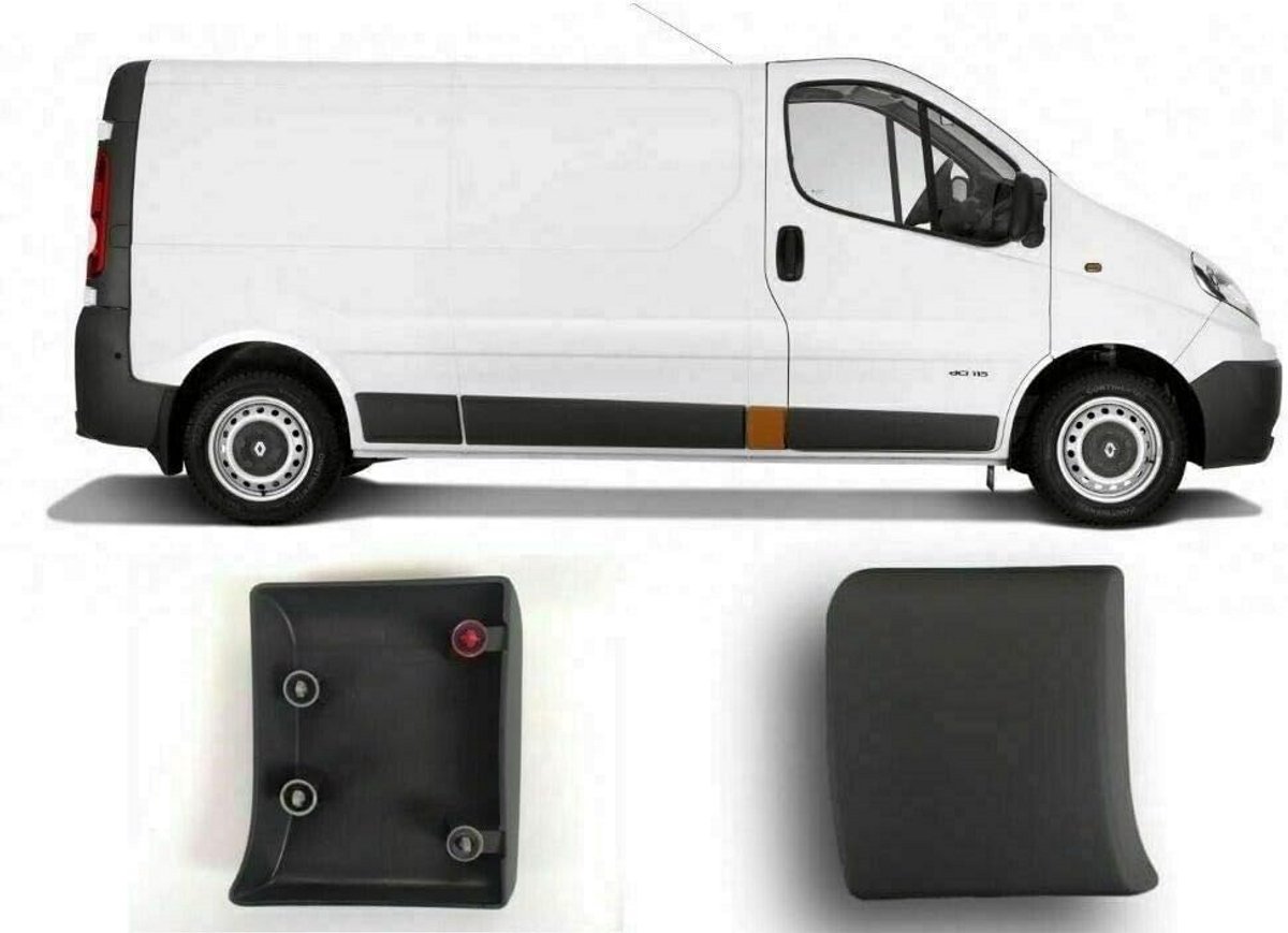Rechter Sierlijst Zijdeur Zuil voor Opel Vivaro, Nissan Primastar en Renault Trafic II (2001-2013)