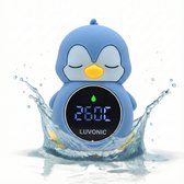 Luvonic® Badthermometer Baby – Digitale Waterthermometer met LED Display – Veilig & Oplaadbaar – Drijvend Bad Accessoire voor Baby’s - RGB - Pinguïn