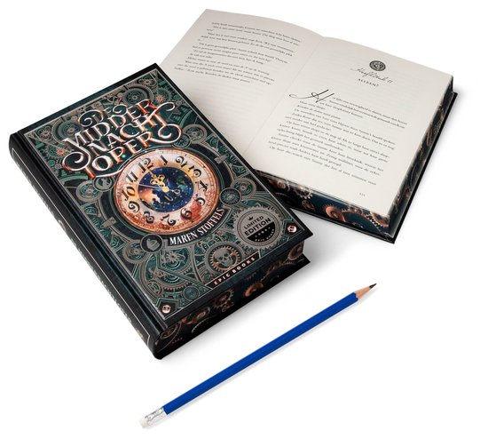 Gouden klok met tandwielen, Maren Stoffels, Limited Edition, Epic Books