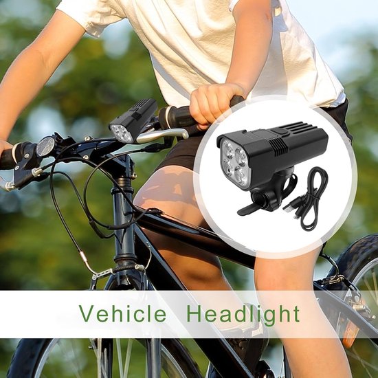 Fietslamp - Fietsverlichting - Fietslicht - Heldere Koplamp Voor De Fiets - 800 Lumen Superheldere Waterdichte Koplamp - Oplaadbare Mountainbikelamp Met 5 Lichtstanden - Voor Nachtelijke Fietstochten In De Buitenlucht — afbeelding 3
