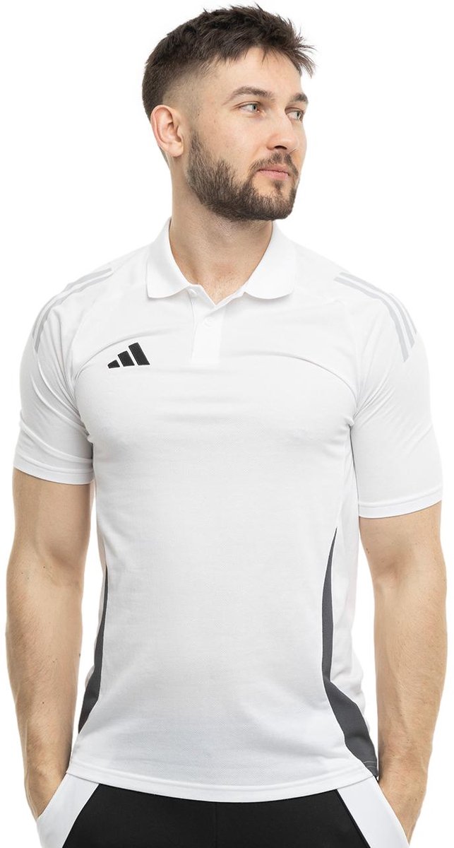 adidas Tiro 24 Heren Poloshirt Sportpolo Korte Mouw AEROREADY Wit