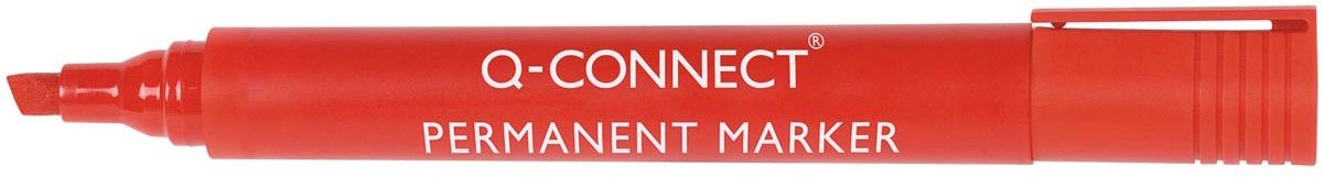 Q-CONNECT permanente marker, 2-5 mm, schuine punt, rood 10 stuks