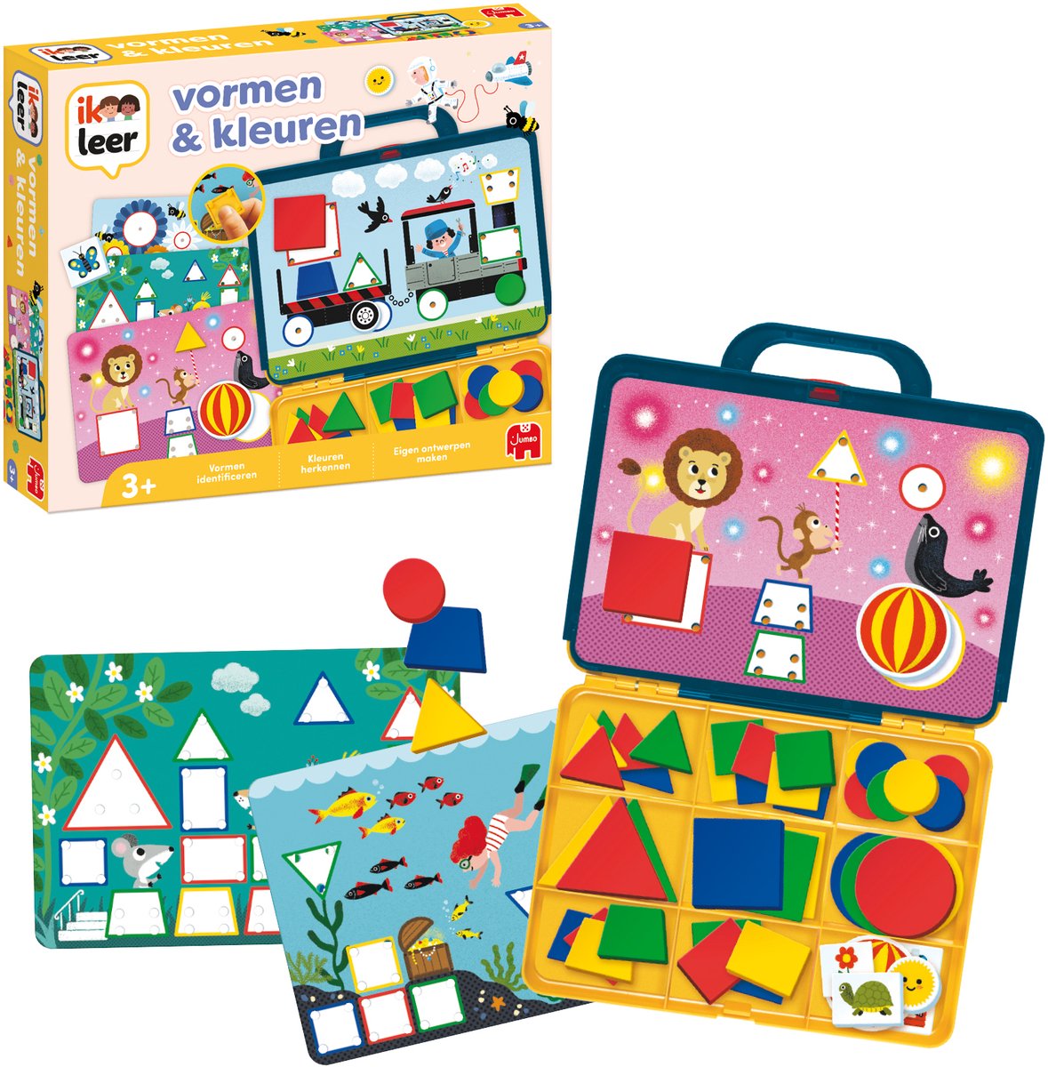 Jumbo - Ik Leer - Vormen & Kleuren - Educatief spel - Vanaf 2 jaar - Spelenderwijs leren - Speelgoed in koffer — afbeelding 7