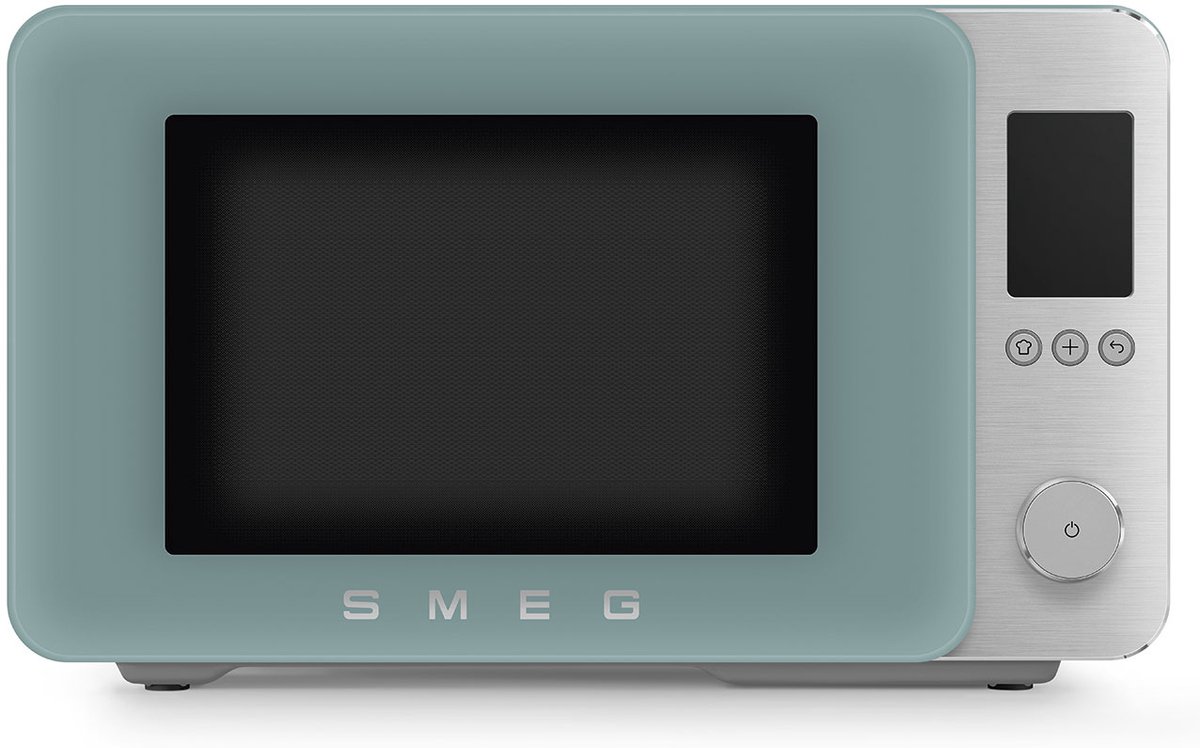 SMEG MOC02EGMEU Combi-Magnetron - Air Fry - Heteluchtoven & Grill - 27L - 2100W - Inverter Technologie - 25 Automatische Programma's - Soft Close - Collezione - Mat Emerald Green