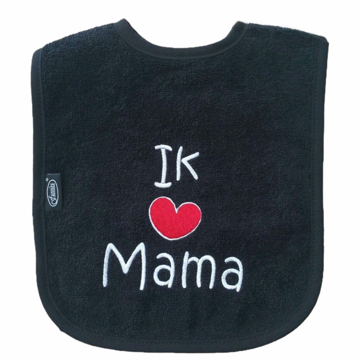 Zwarte slab met "Ik hou van mama"