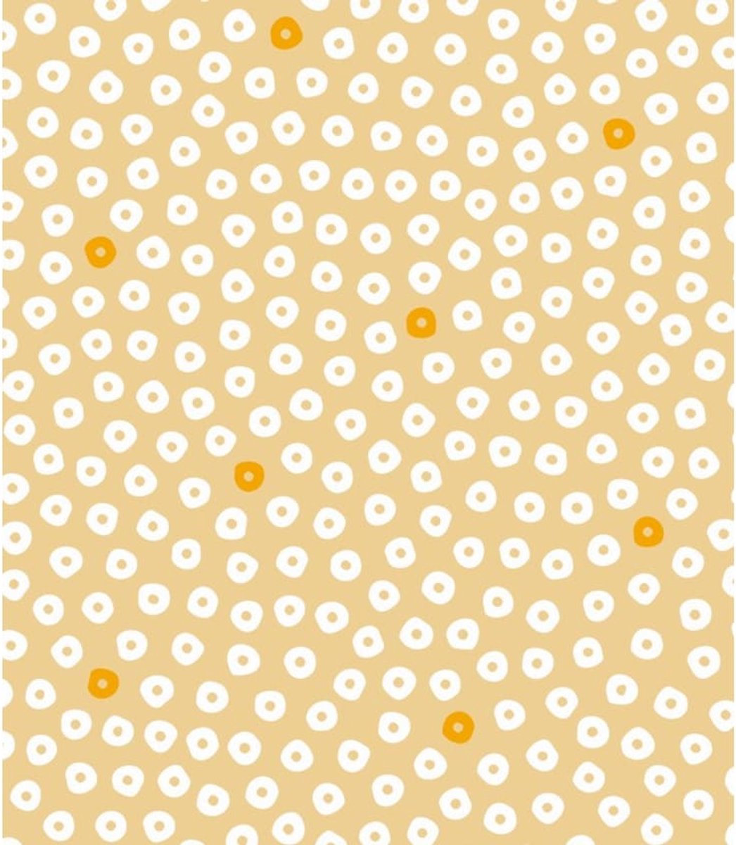 BINK Bedding Tafelkleed - Tafelzeil Dots Geel - PVC 200 x 140 cm - afneembaar - feest - feestdecoratie - kinderfeestje - verjaardag - buiten eten