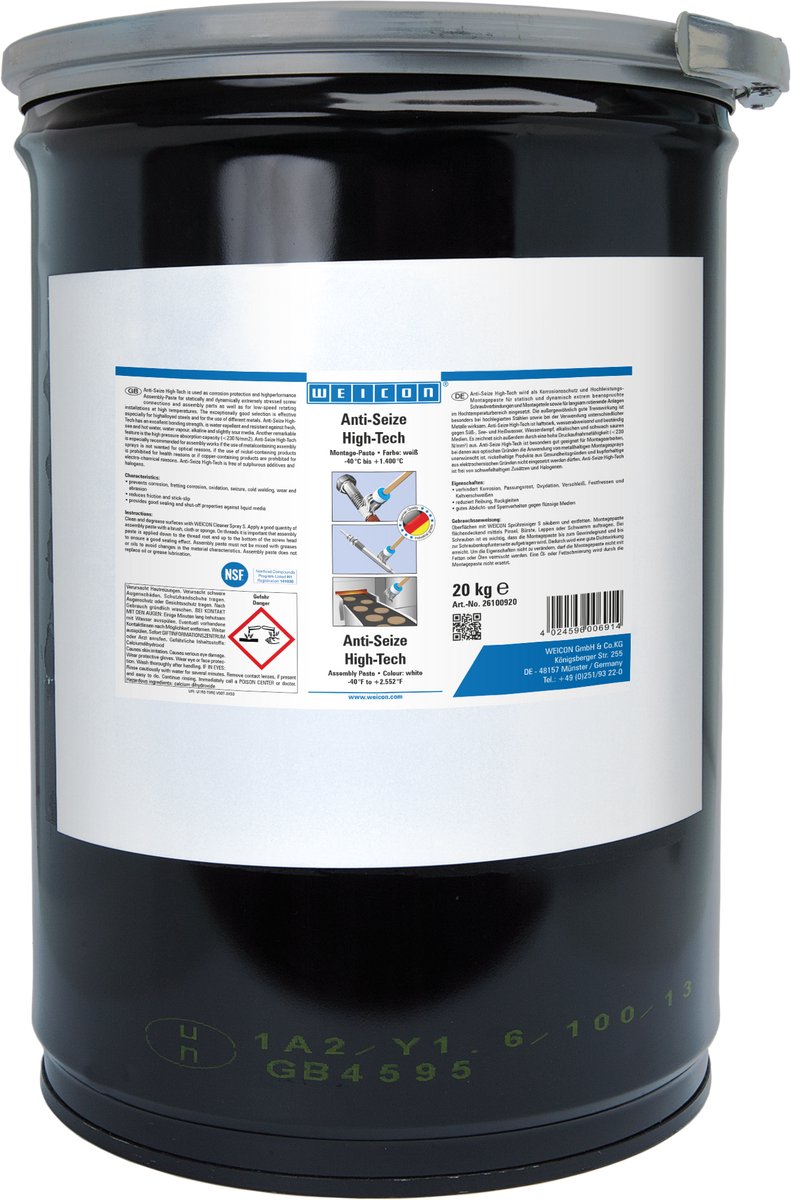 WEICON Anti-Seize – Montagepasta 20 g – Metallvrij – Tot +1400 °C
