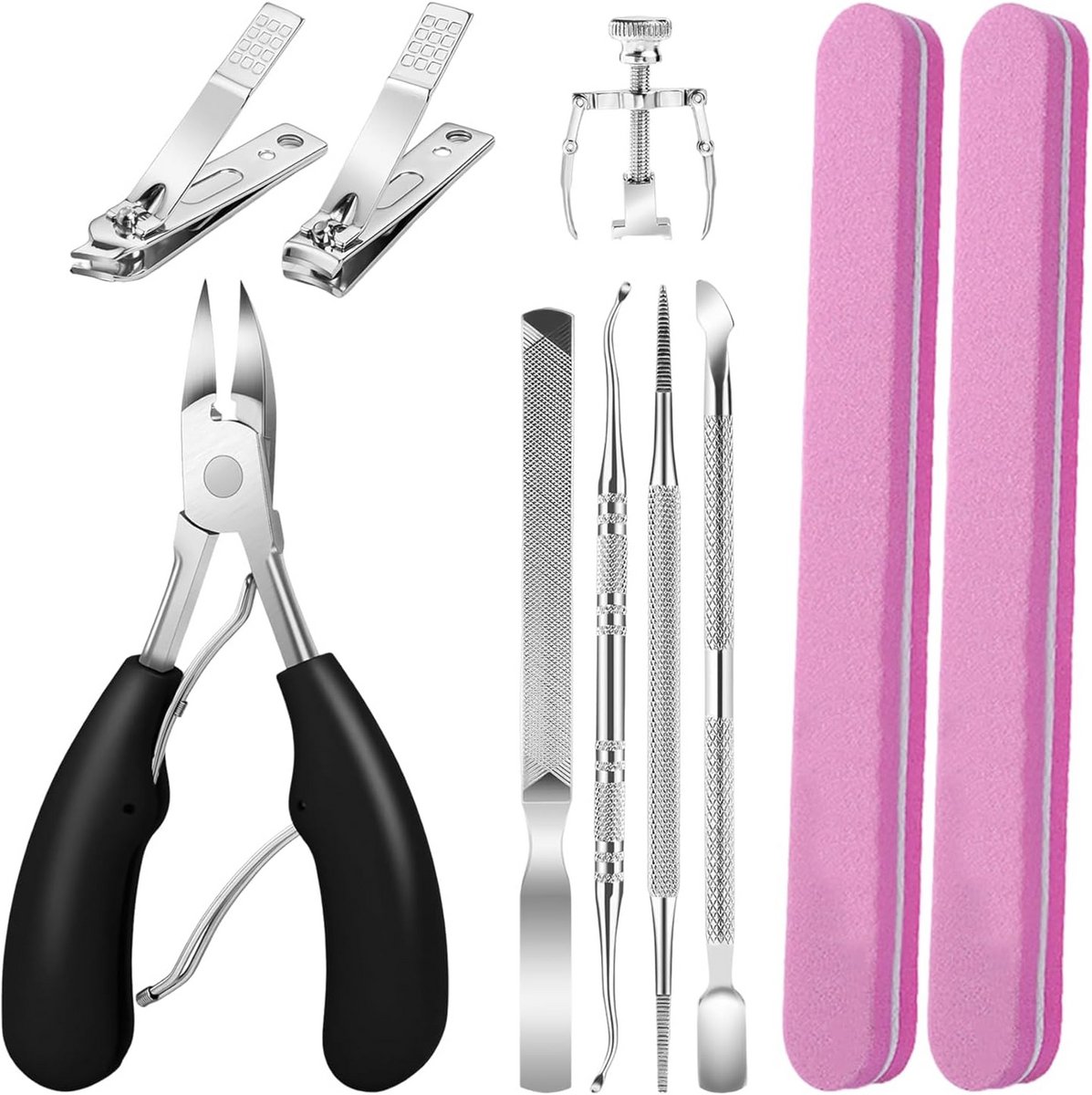 Complete Manicure Set 8-Delig: Professioneel Nagelgereedschap van Roestvrij Staal