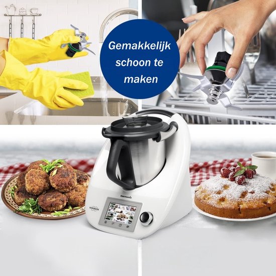 1 stuk - Accessoires voor keukenmachine - Voor Thermomix TM5/TM6 - Universele messenset - Vervangende mengmessen - Mixmessen voor koken - Geschikt voor keukenmachines, enz. - Zilver van Merkloos — afbeelding 3