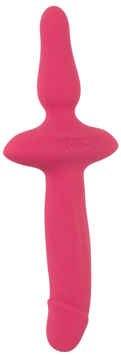 Couples Choice 2in1 Vibrator + Butt Plug Roze