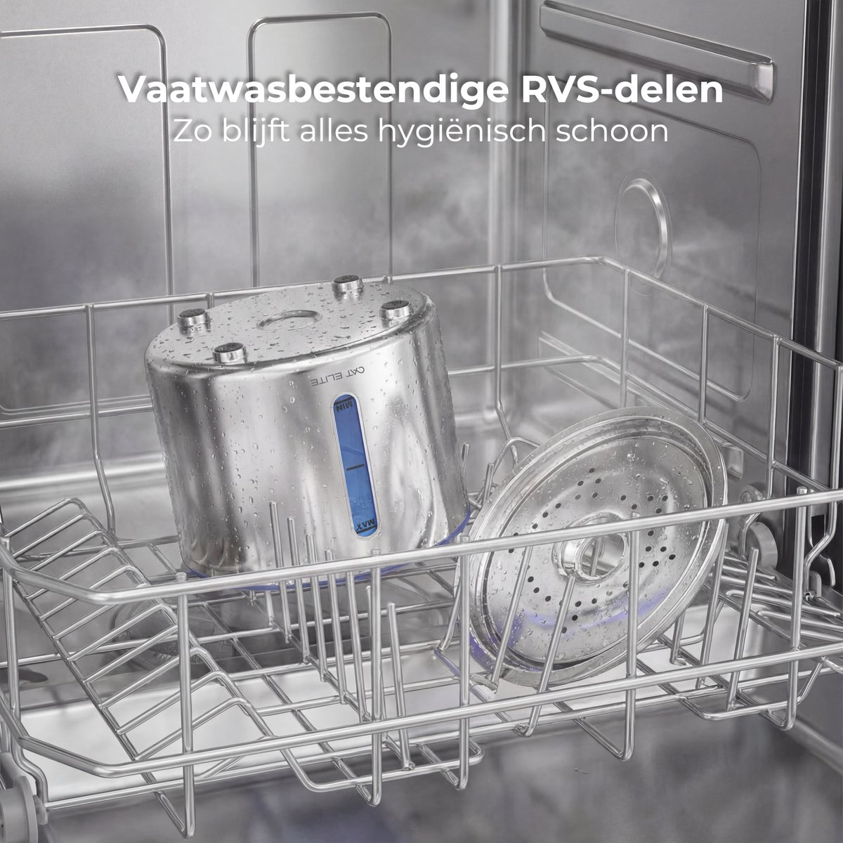 CatElite® - RVS Drinkfontein Kat | Mist - Waterdispenser incl. 3 filters - 2.5L Waterfontein Kat - Kattenfontein - Fluisterstil thumbnail 3
