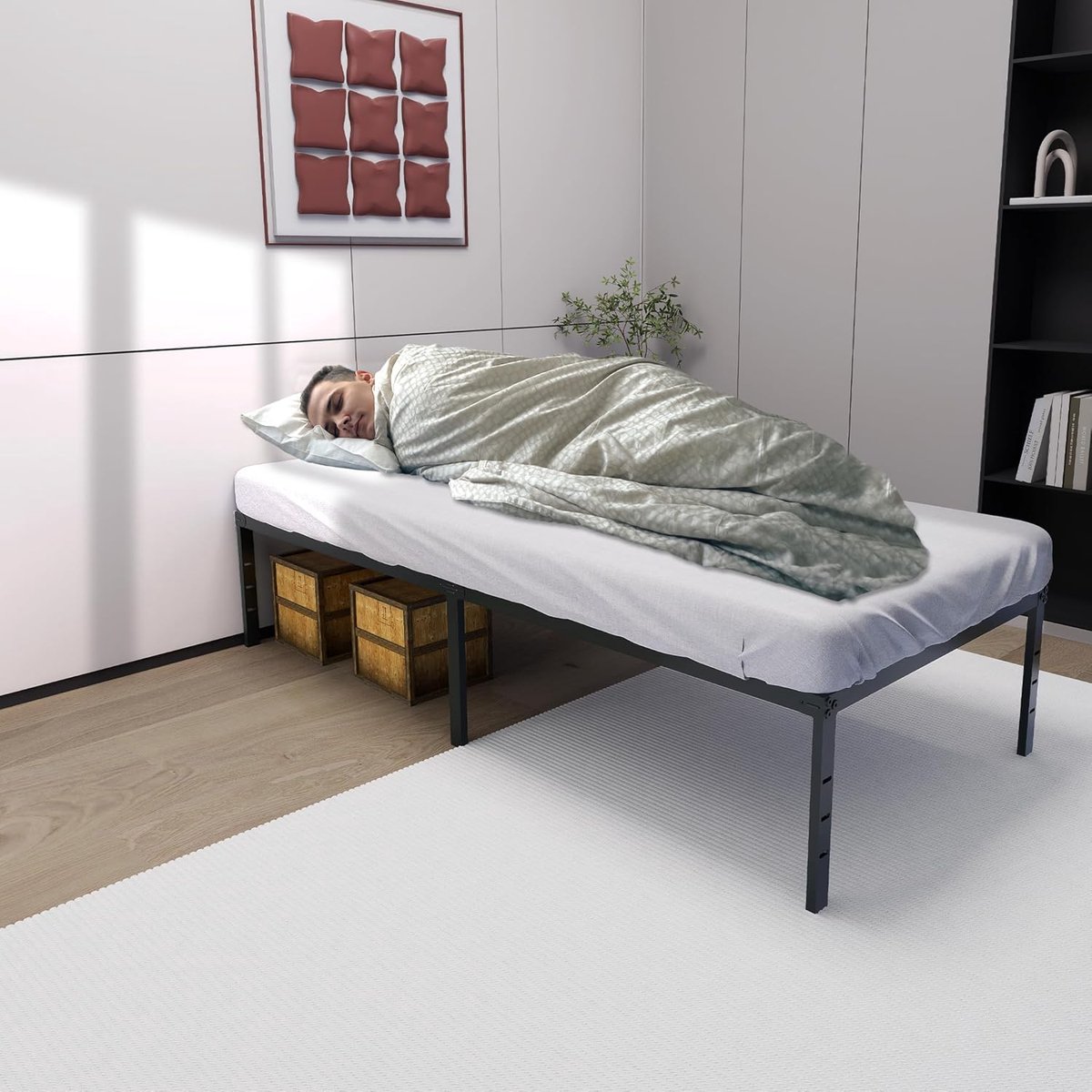 Eenpersoons Eenpersoons Bedframe 90x200 cm Jeugdbed - afbeelding 2