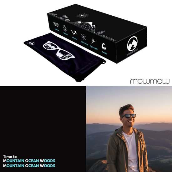 MowMow Aura Zonnebril - Gepolariseerd - Heren - Grijs transparant frame van MowMow — afbeelding 4