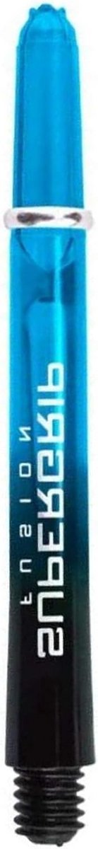 Dartpijlen Assen Korte Lengte - Supergrip Fusion Blauw