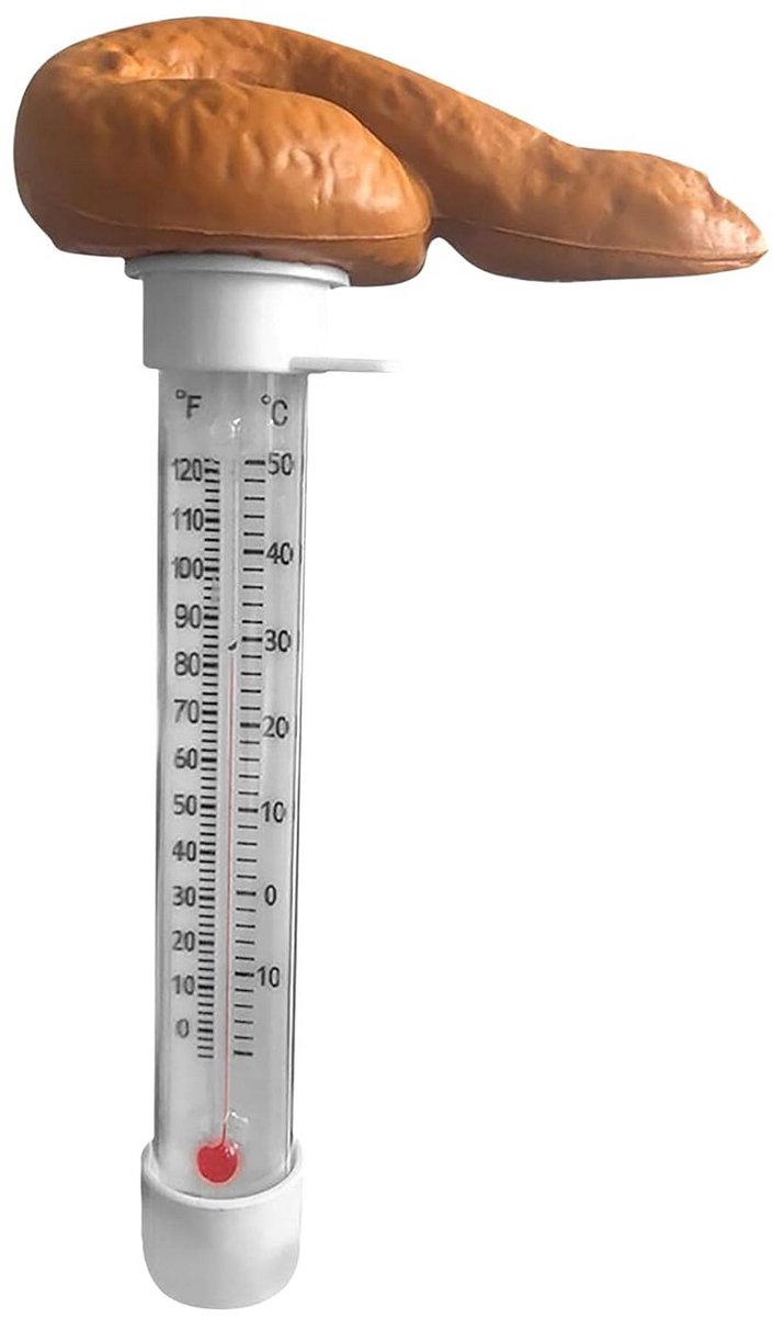 Drijvende Zwembadthermometer - Poop Vorm - Water Temperatuur Meter voor Zwemspa en Aquarium