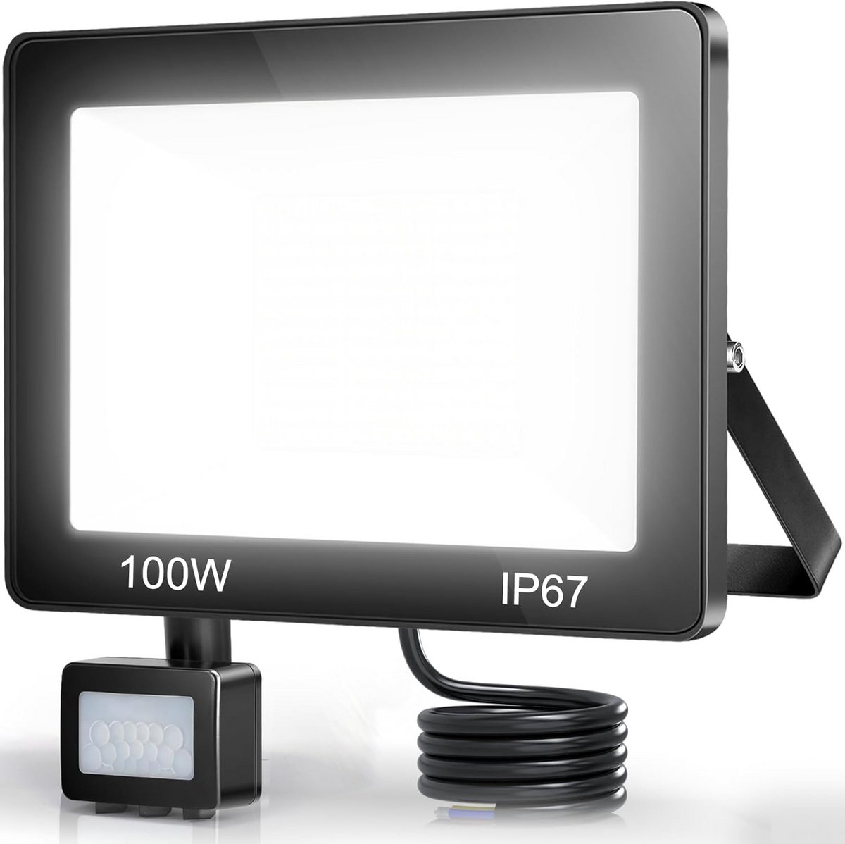 Krachtige 100W LED Buitenlamp met IP67 Waterdichte Bewegingssensor