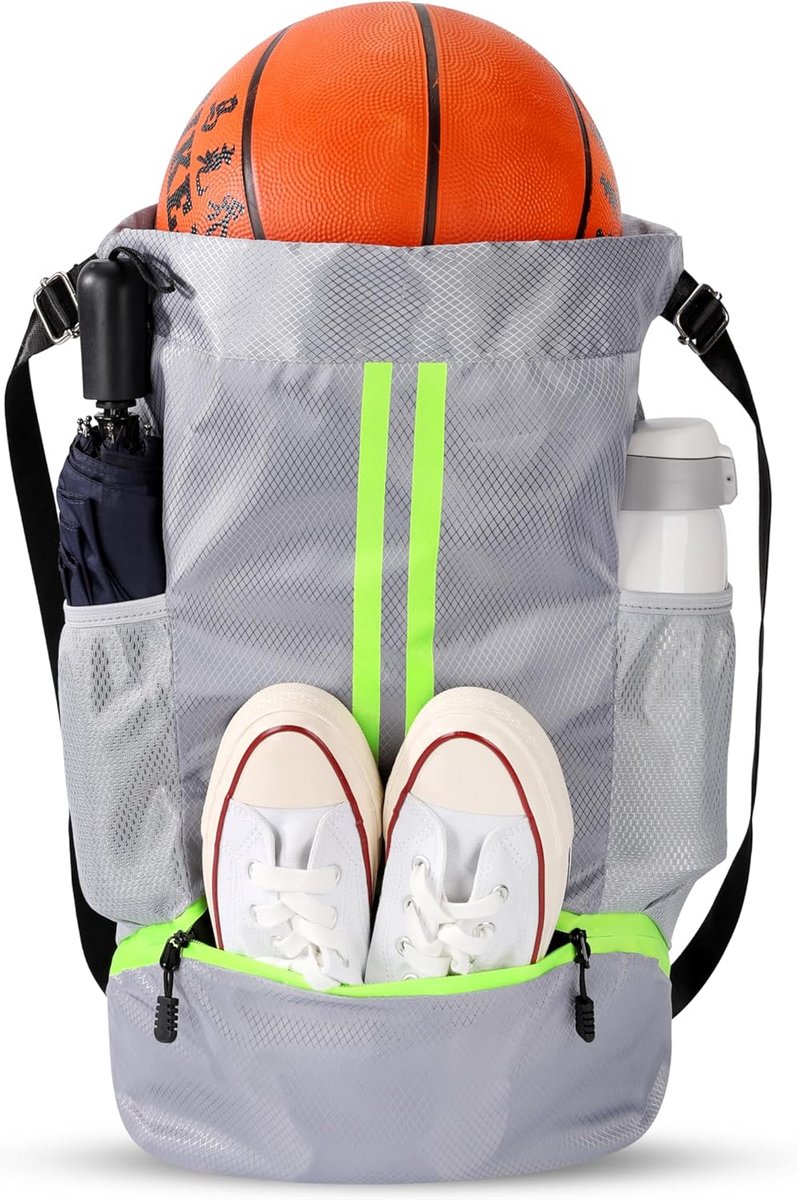 Grote Sport Rugzak met Trekkoord - Waterdicht en Inclusief Flessenhouder