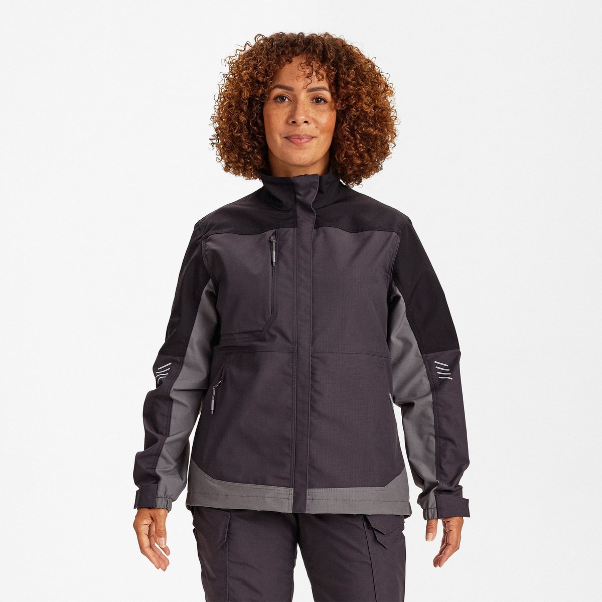 Engel Entire werkjack met 2-weg stretch voor dames 1333-144 - Anthracite Grey / Black - 3XL