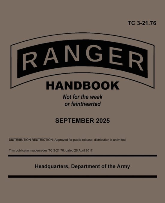 TC 3-21.76 Ranger Handbook September 2025 - cover