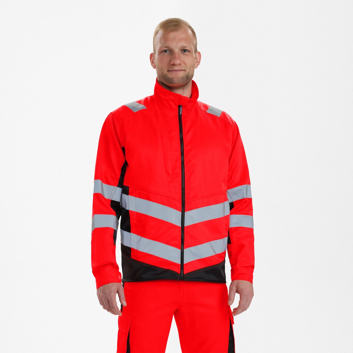 Engel Safety Light werkjack 1545-319 - Hi-vis Red / Black - L