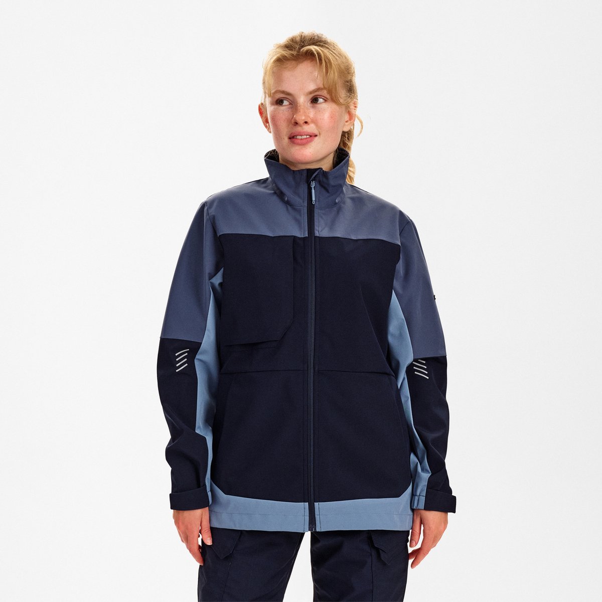 Engel Entire softshell jack voor dames 1335-140 Deep Dark Sea Blauw