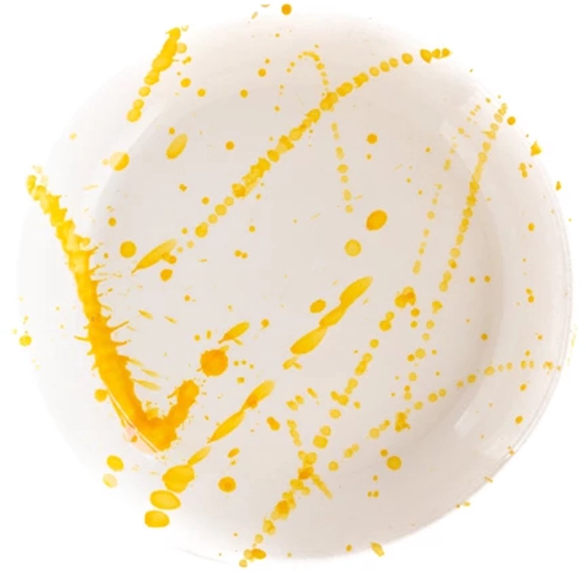 Val Pottery Foolish Amore diep / pasta bord D24cm gele spot