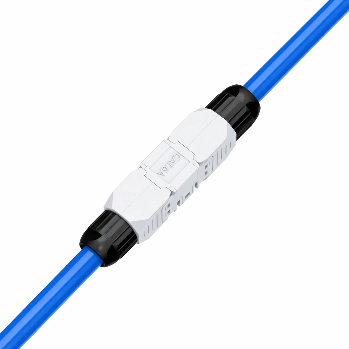 ZELFIX® RJ45 Toolless Kabelverleng Connector – UTP Ethernet Veldafsluitplug - Ongeschermd - Voor Cat6A / Cat6 / Cat5e